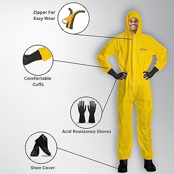 acid coveralls لباس ضد اسید